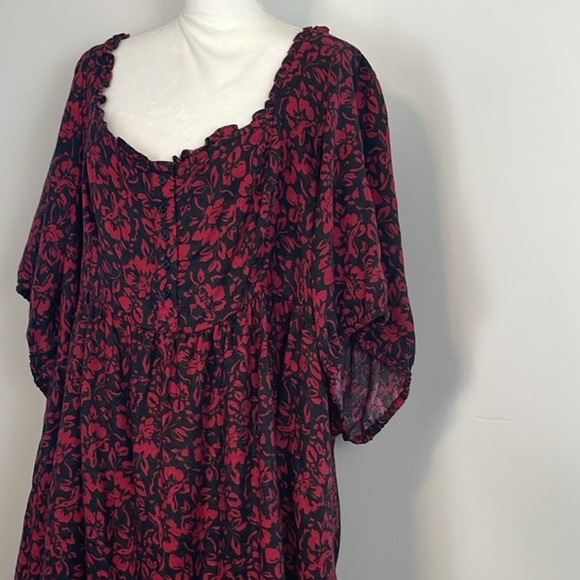 Torrid Babydoll Softest Flannel Puff Short Sleeve Top. Size 6X. NWT. Red & Black - Picture 7 of 15